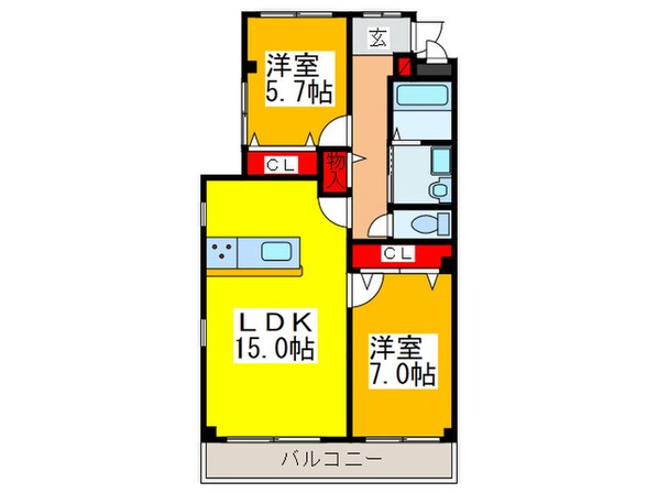 ソラーナ北石切の物件間取画像